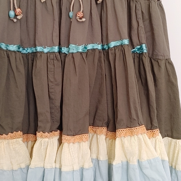 Vtg MISS ME Sz S Peasant Skirt Layered Midi Length 30" - Picture 3 of 9